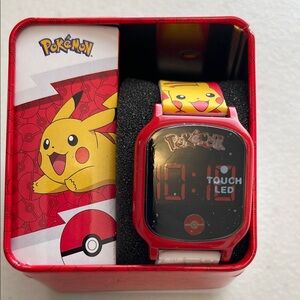 Pokemon Pikachu Red LED Watch